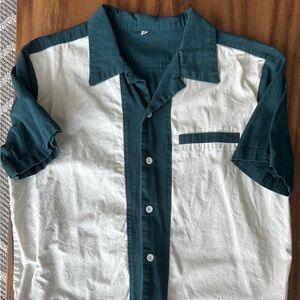 Men's Two-Tone cropped Bowling shirt
